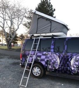 Roof top sleeper on an Esccape Campervan