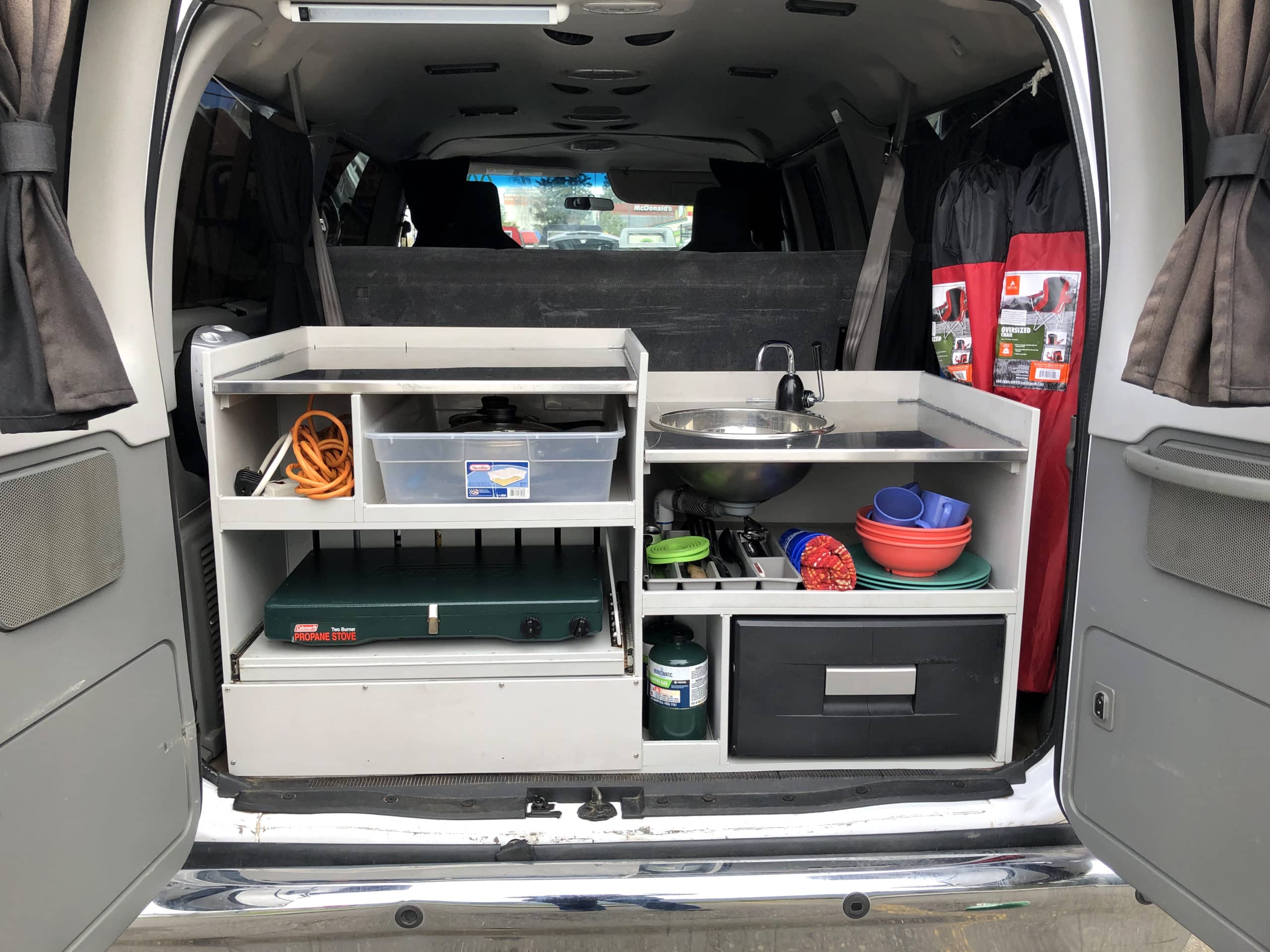 Escape campervan kitchen