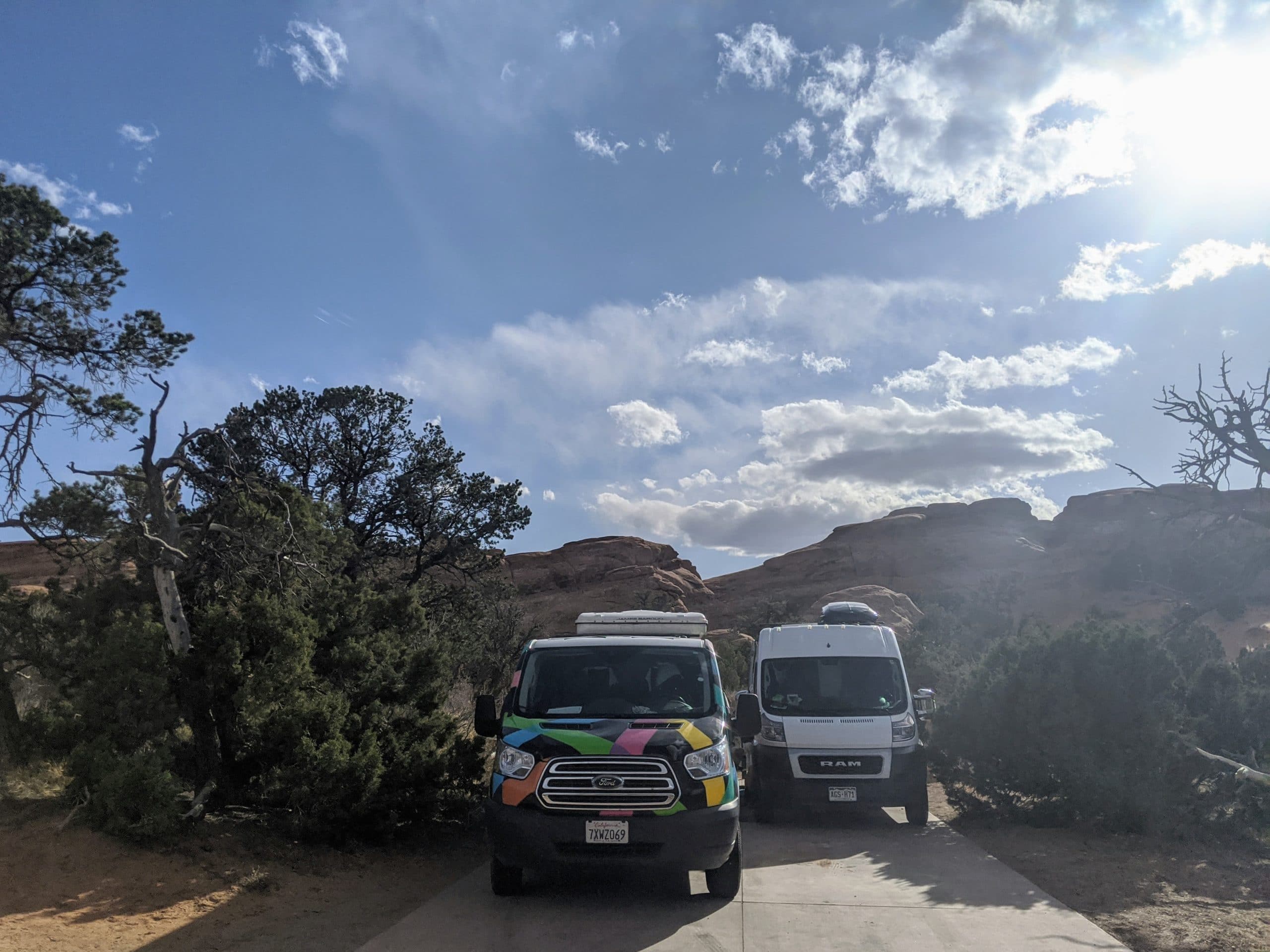 Campervans at Arches National Park