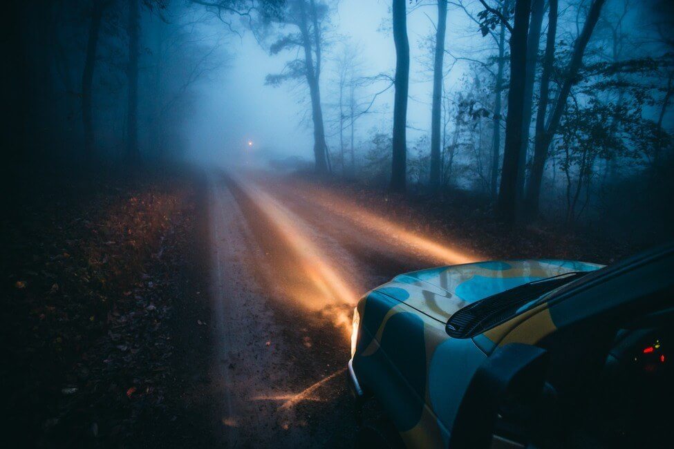 Escape campervan on the blue ridge parkway