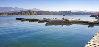 Docks on a lake