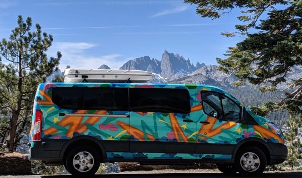 Campervan near Mammoth Lakes