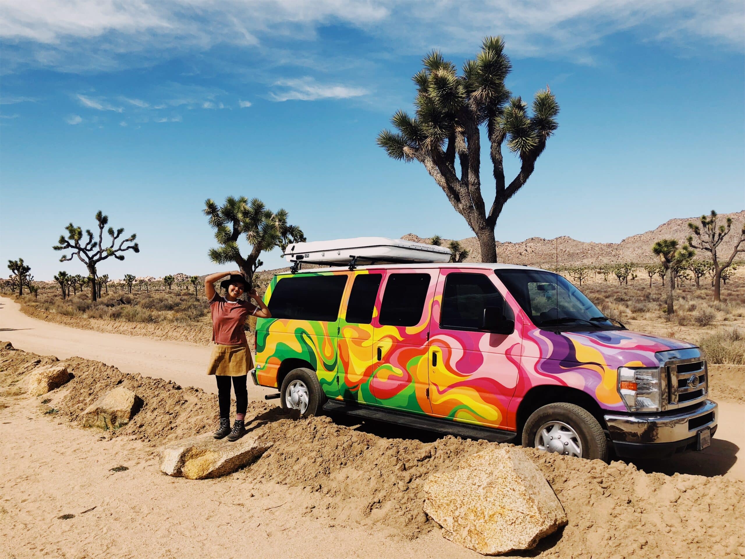 Explore the California desert in a camper van rental.