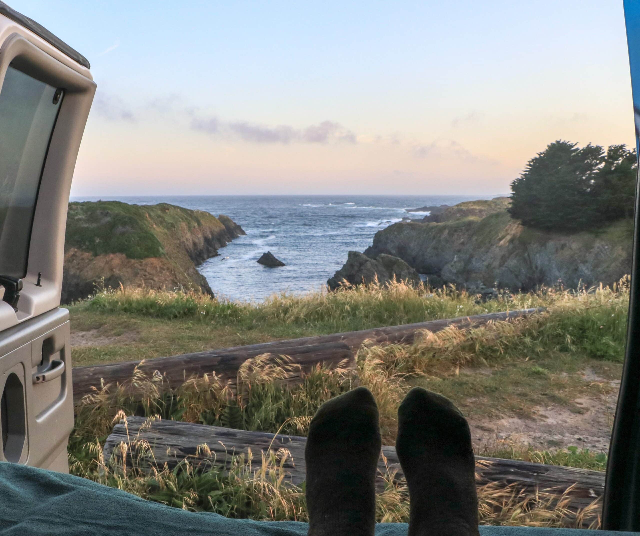 The view from your Escape Camper Van on a California coast road trip