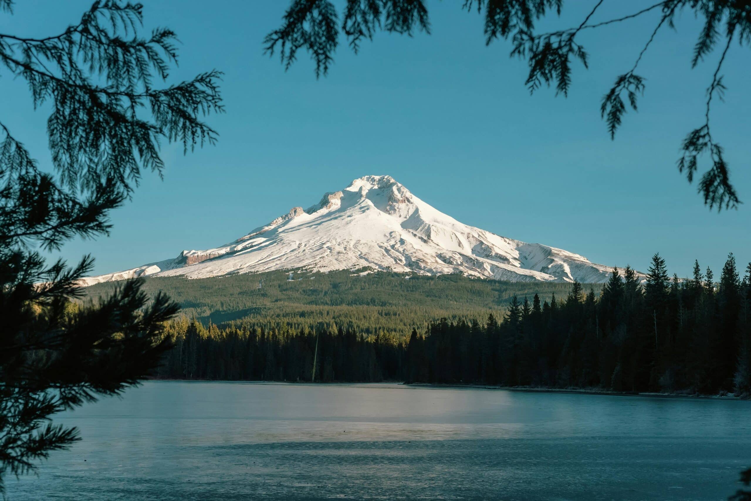 Mount Hood in Oregon is the perfect distance for a Portland of Seattle road trip.