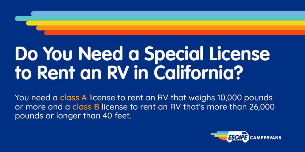 Do You Need a License to Rent an RV in California? Escape Camper Vans